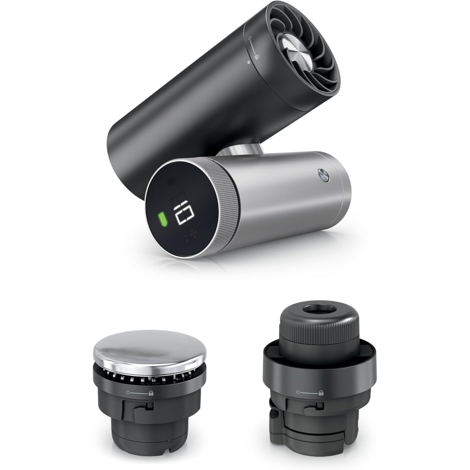 The Only 3-in-1 Personal Cooler: InstaChill Plate + Mist + Fan, 10 Speeds, Wearable (Carbon)