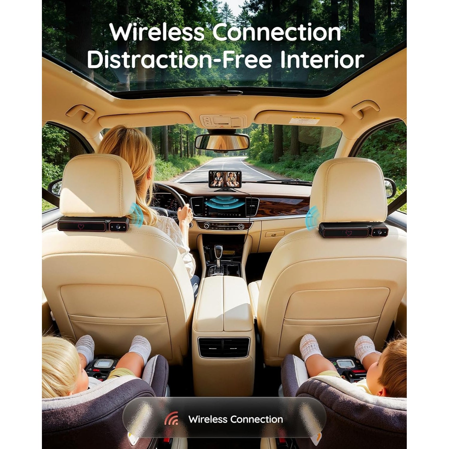 Wireless Dual Car Camera Baby Monitor