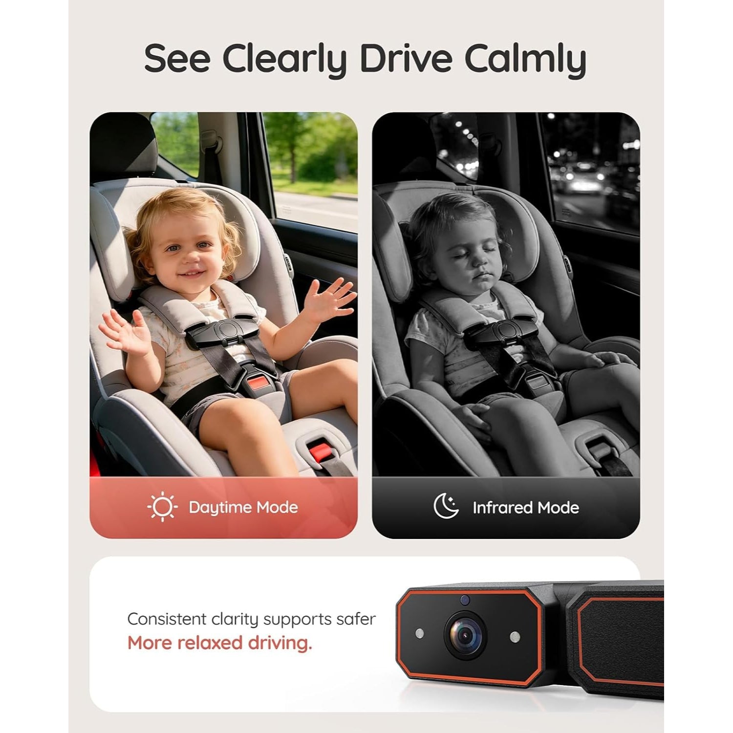 Wireless Dual Car Camera Baby Monitor