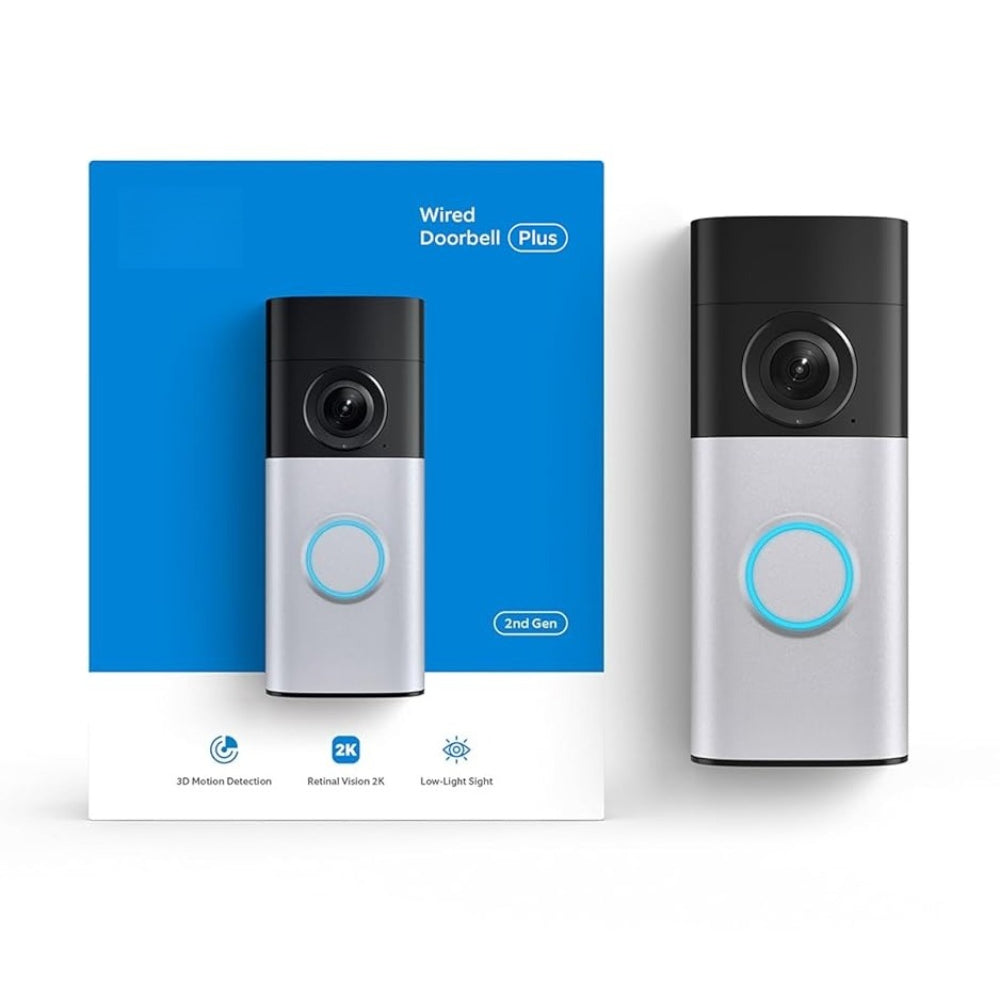 Wired Doorbell Plus – 2K Night Vision Zoom Doorbell (Nickel Silver)