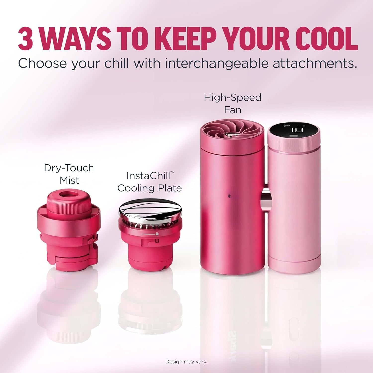 The Only 3-in-1 Personal Cooler: InstaChill Plate + Mist + Fan, 10 Speeds, Wearable (Carbon)