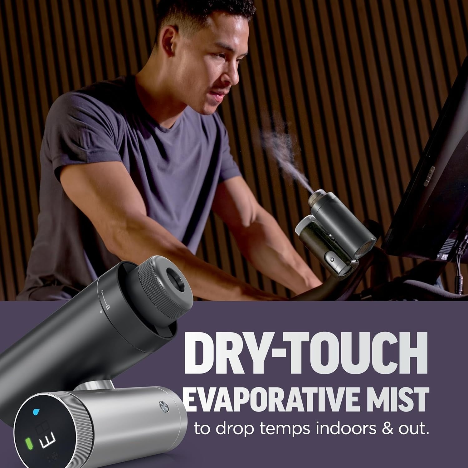 The Only 3-in-1 Personal Cooler: InstaChill Plate + Mist + Fan, 10 Speeds, Wearable (Carbon)